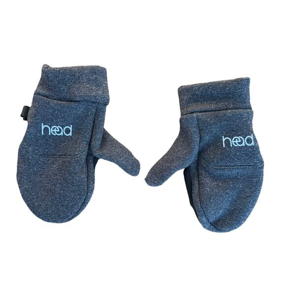 Head Heather Black Unisex Kids Sensatic Touchscreen Silicone Palm Gloves XS - Picture 1 of 5